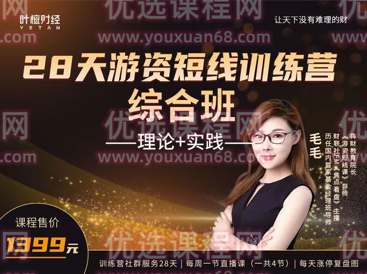 【毛毛】28天游资短线训练营-综合班