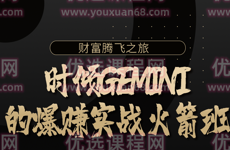 时倾Gemini的爆赚实战火箭班