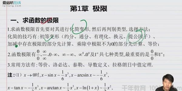 启航龙图-高昆仑 2021考研高等数学暑期线上高端直播.