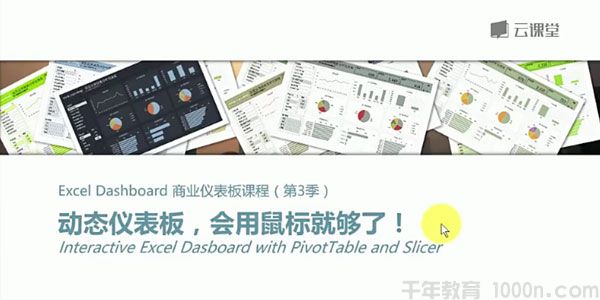 网易云课堂《Excel商业仪表板课程》交互式数据分析仪表板