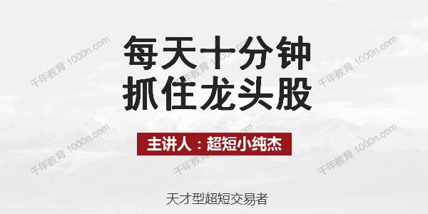超短小纯杰《每天十分钟抓住龙头股》