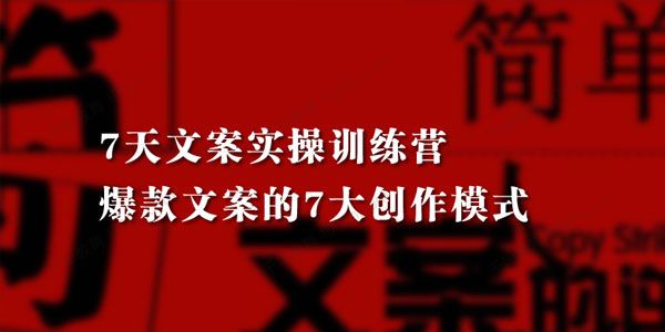 红人星球-薛辉《7天文案实操训练营》