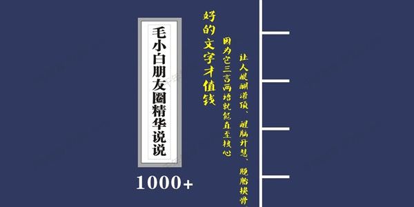 毛小白内容合集《朋友圈说说精华1000+》第1部+2部