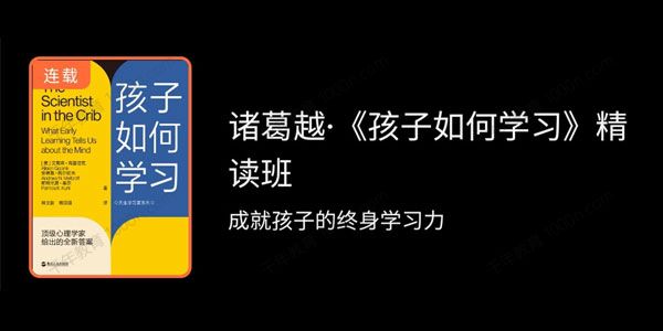 诸葛越《孩子如何学习》精读班