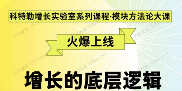 科特勒增长实验室系列课：增长的底层逻辑
