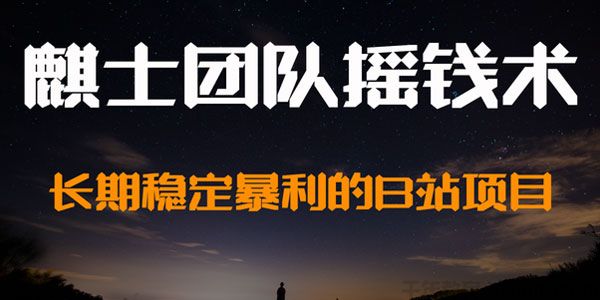 麒士团队摇钱术09：长期稳定暴利的B站项目