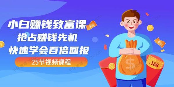 小白赚钱致富课：抢占赚钱先机快速学会百倍回报