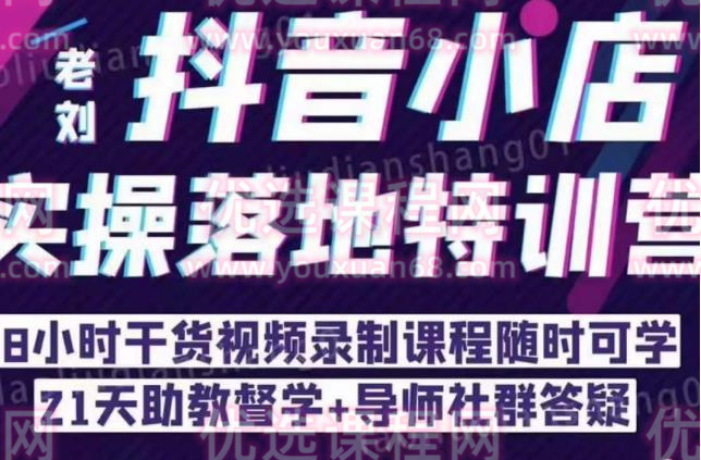 抖音小店实操落地特训营：抖音小店无货源精细化运营，抖店商品卡流量（22节）.