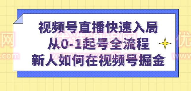 陈大黑牛·视频号直播快速入局：从0-1起号全流程，新人如何在视频号掘金