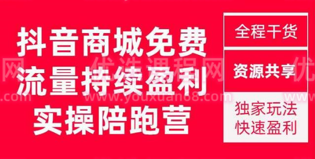 抖音商城搜索持续盈利陪跑成长营，抖音商城搜索从0-1、从1到10的全面解决方案