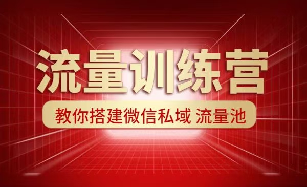 流量训练营 人人都能学会的超级获客术 教你搭建微信私域流量池
