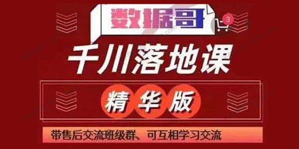 数据哥千川直播落地课精华版