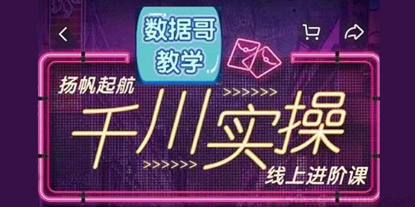 数据哥《千川实操线上进阶课》全方位理解流量推送逻辑