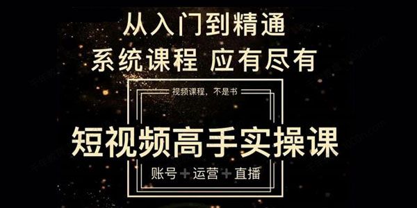 短视频高手实操课：账号+运营+直播从入门到精通