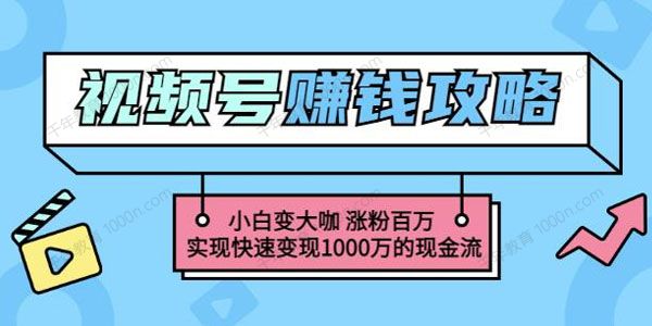 微信视频号赚钱：涨粉百万实现快速变现
