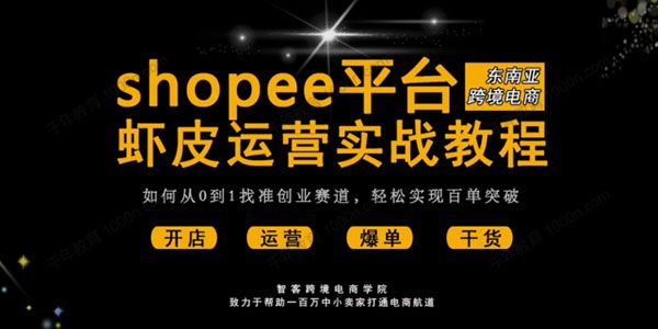 东南亚跨境电商Shopee平台实战运营教程