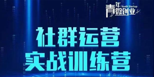 青年微创业《社群运营实战训练营》低成本打造吸金社群