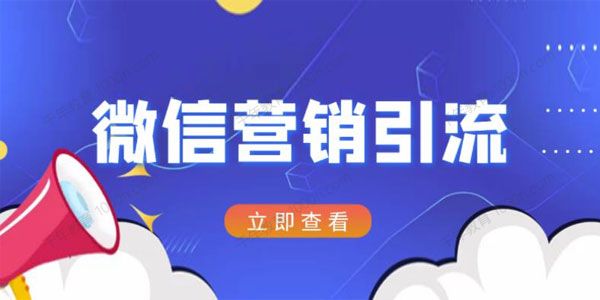 微信营销策划引流系列课程 每天引流100精准粉