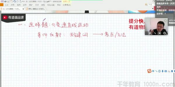 有道精品课-刘杰 2021高考物理二轮复习清北班