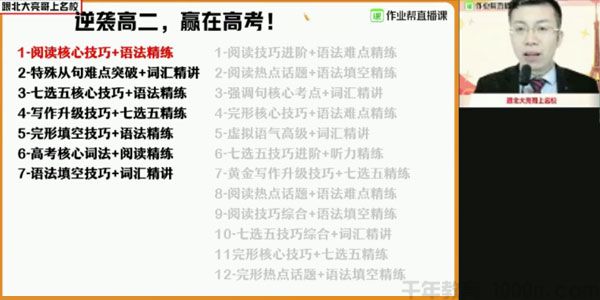 作业帮-张亮 高二英语 2021寒假尖端班