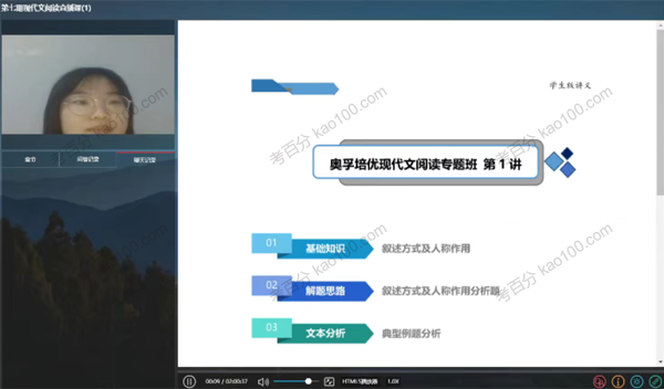 奥孚培优 现代文满分阅读专题班