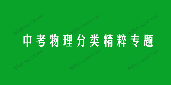中考必备：中考物理分类精粹专题（全解全析）