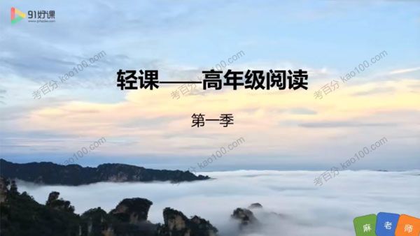 91好课-麻静 小学五六年级语文阅读提升