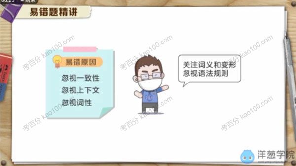 洋葱学院 初中英语时态+词性专题课