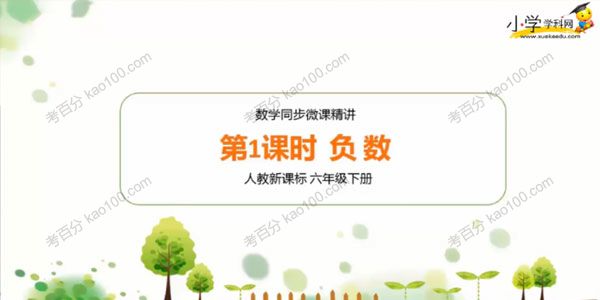 小学六年级下册数学同步课（人教新课标）