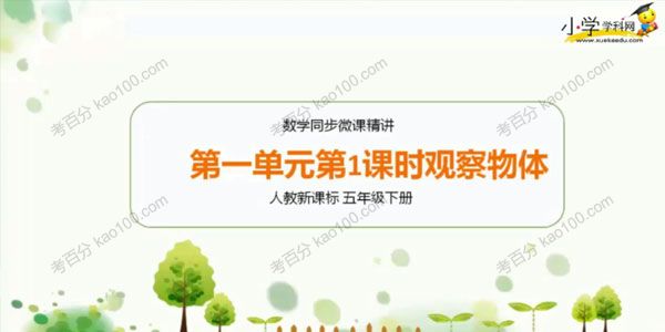 小学五年级下册数学同步课（人教新课标）