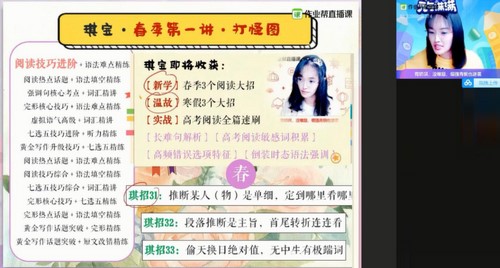 张彩琪 高二英语 2021春季尖端