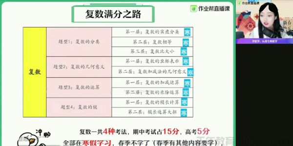 刘天麒 高一数学 2021寒假尖端班