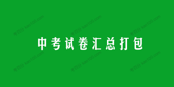 中考试卷汇总打包