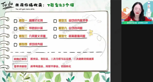 谭梦云 高二数学2022年春季冲顶班