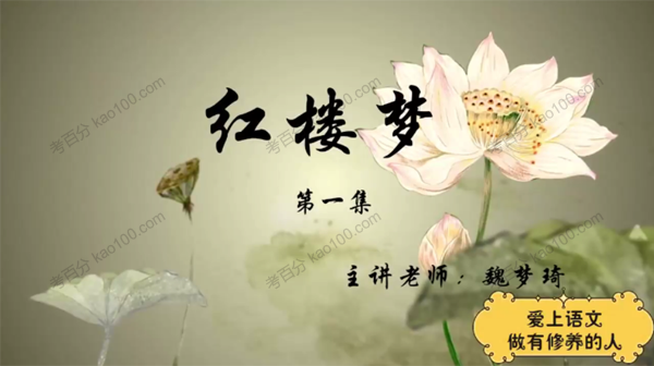 魏梦琦&窦昕 爱上语文古代六大名著解读