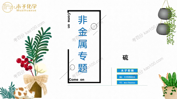 木子 2023届高考化学一轮复习专题6非金属