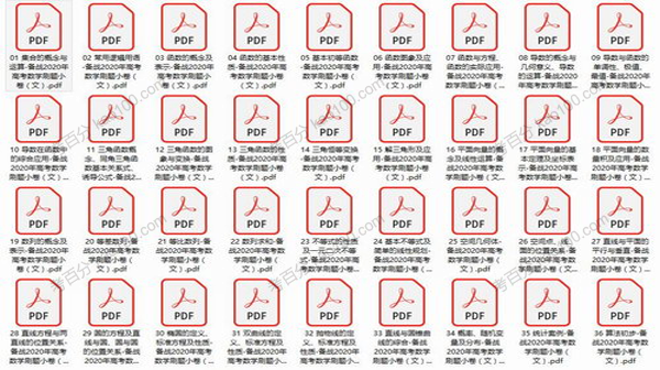2020届高考数学刷题小卷（文数）电子文档