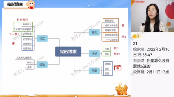 顾斐 高一英语2022年寒假目标S班