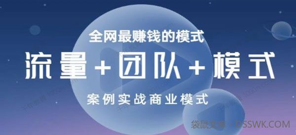 全网最赚钱的模式《流量+团队+模式》案例实战商业模式