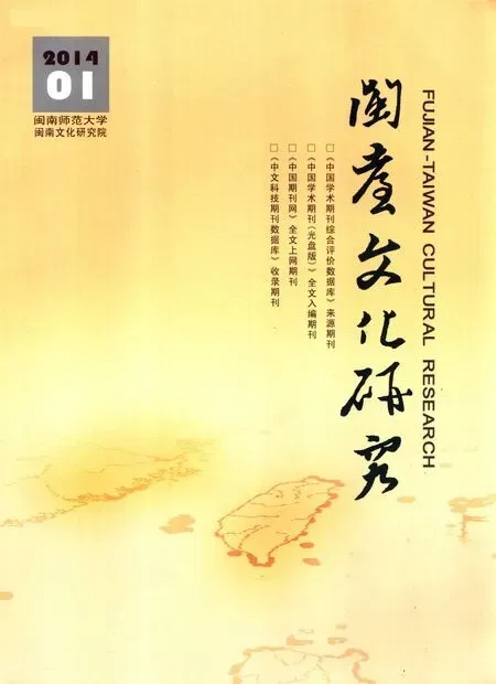 闽台文化研究2014年全部期数