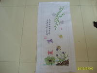尤连玉感应刺绣的花图作品《蝶》
